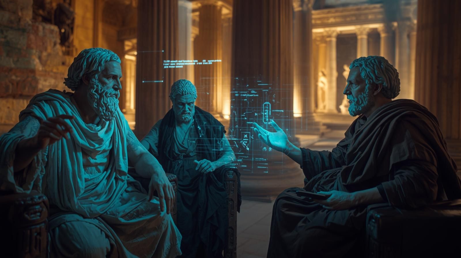 When Ancient Philosophers Meet Today's AI