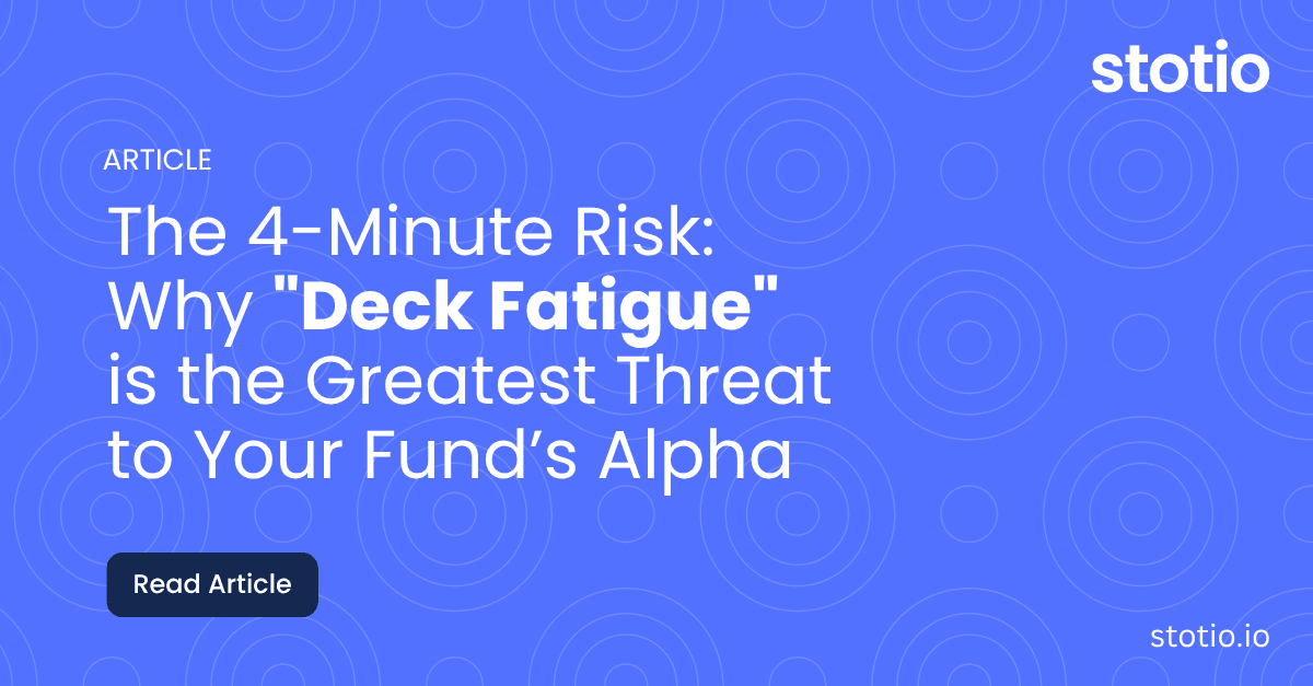 The 4-Minute Risk: Why "Deck Fatigue" is the Greatest Threat to Your Fund’s Alpha